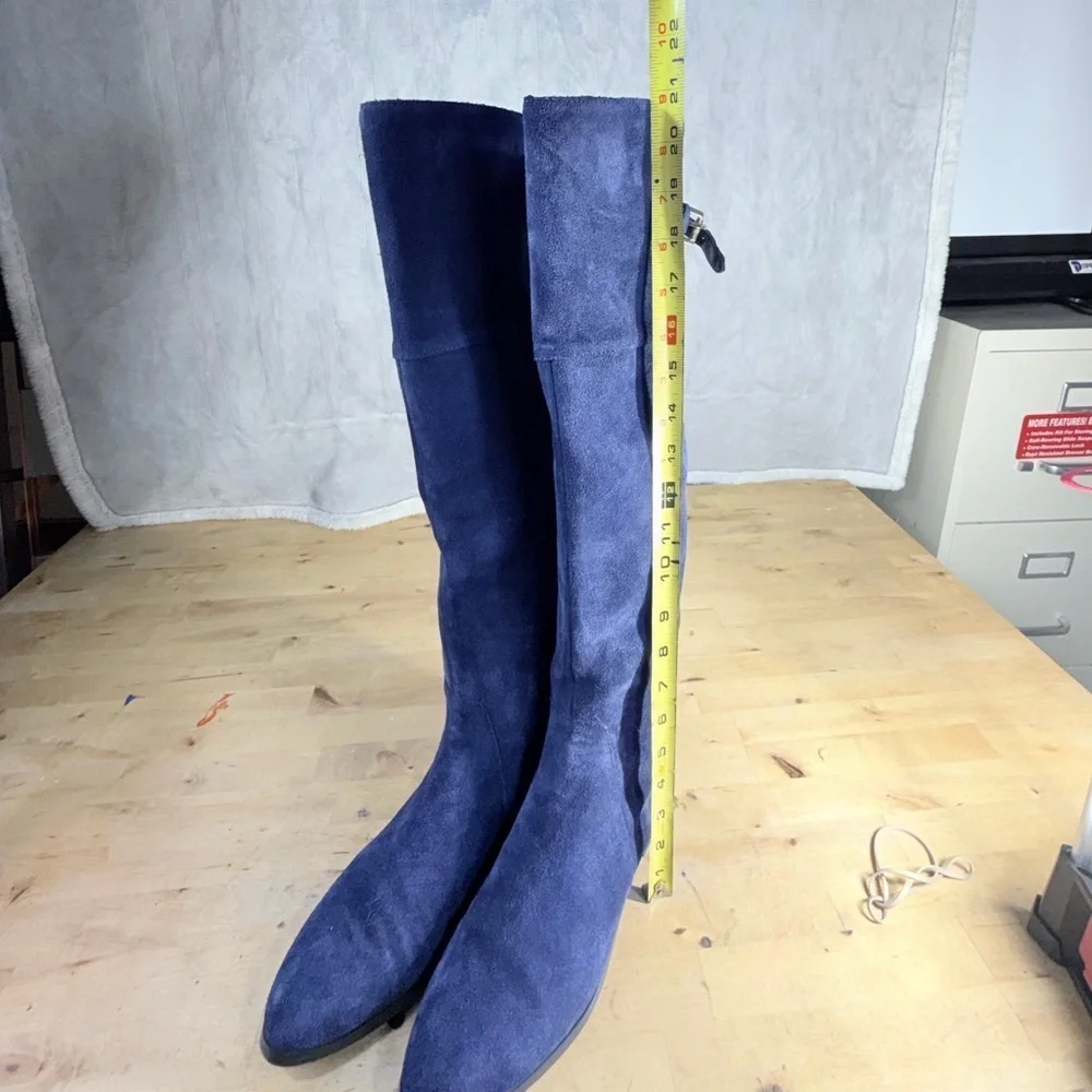Charles David Blue Suede Over the Knee Boots Women’s 6.5 Charles David